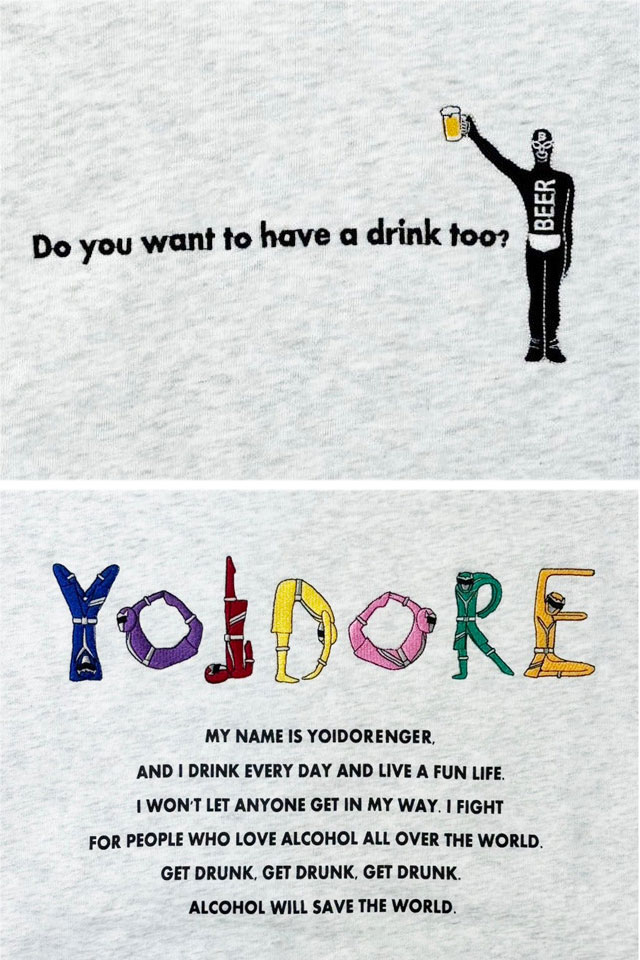 ヨイドレンジャー クルーネックスウェット YOIDORE 845605 酔いどれ