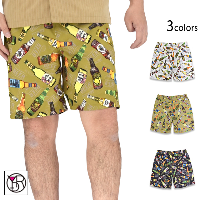 リバーシブル酒総柄ショートパンツ YOIDORE 826004 ヨイドレ 酔いどれ ハーフパンツ ユニセックス