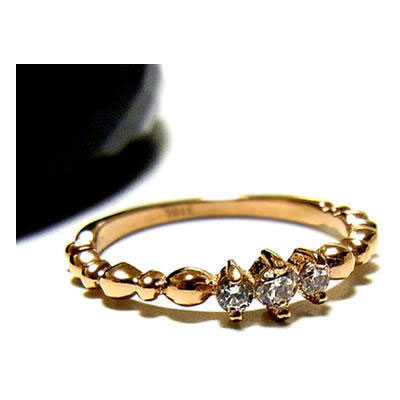 指輪 リング ダイヤモンドCZステンレスリング ピンクゴールド キュービックジルコニア stの通販は