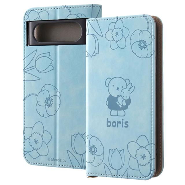 Google Pixel 8 ケース 手帳型 ミッフィー レザー Raffine ボリス_ブルーフラワー カバー Google グーグル ピクセルエイト スマホケースの通販は