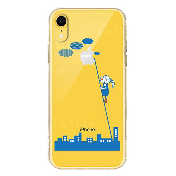 iPhoneXR ケース ソフトケース クリア ワイヤレス充電対応 UFO