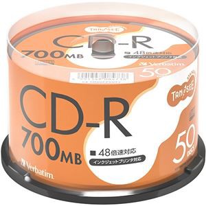 TANOSEE バーベイタム データ用CD-R 700MB 48倍速 スピンドルケース