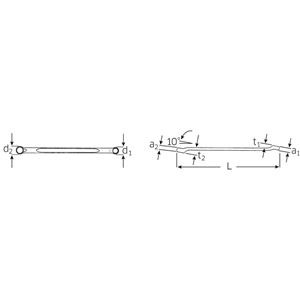 STAHLWILLE（スタビレー） 23-20X22 メガネレンチ 10゜ （41072022）の