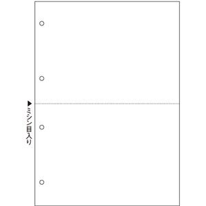 TANOSEEマルチプリンタ帳票(FSC森林認証紙) A4白紙 2面4穴 1セット