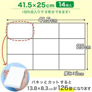 レック 激落ちくんGN農業用メラミンスポンジ 126個入(9個カット×14枚