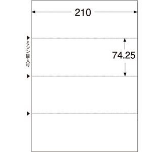 ストア通販 TANOSEE マルチプリンタ帳票(FSC森林認証紙) A4 白紙 3面 1