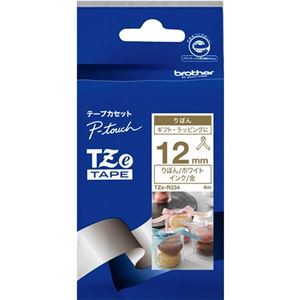 まとめ) ブラザー ピータッチ TZeテープ リボンテープ 12mm ホワイト