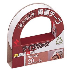 まとめ) ニチバン ナイスタック 両面テープ 屋外掲示用 大巻 20mm×5m