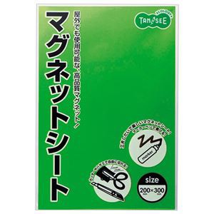 まとめ） TANOSEE マグネットカラーシートワイド 300×200×0.8mm 緑 1枚