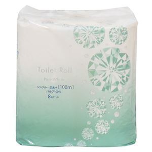 まとめ）TANOSEE トイレットペーパーピュアホワイト シングル 芯あり