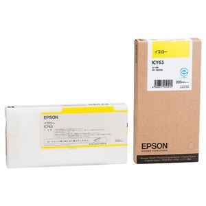 まとめ） エプソン EPSON インクカートリッジ イエロー 200ml ICY63 1個