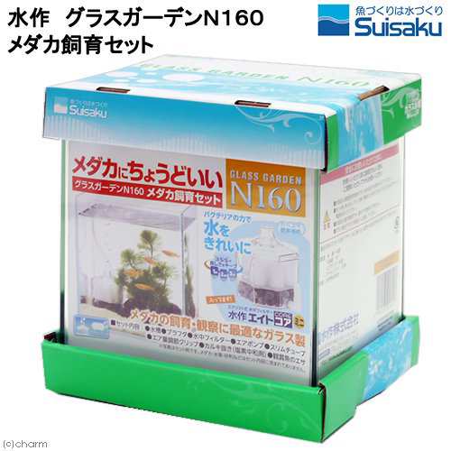 水作　グラスガーデンＮ１６０　メダカ飼育セット　お一人様５点限り　メダカ　室内　飼育セット　水槽｜au PAY マーケット