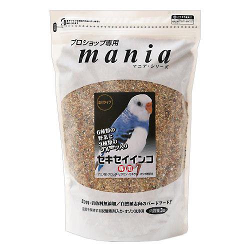 黒瀬ペットフード プロショップ専用 ｍａｎｉａ セキセイインコ ３Ｌ