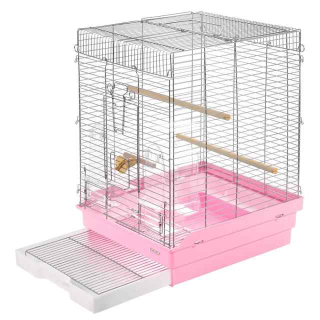 鳥かご　ＨＯＥＩ　３５手のりホライズンセキセイ　ピンク　（３７×４１．５×５４．５ｃｍ）　セキセイ　小型インコ　中型インコ　銀メ｜au PAY  マーケット