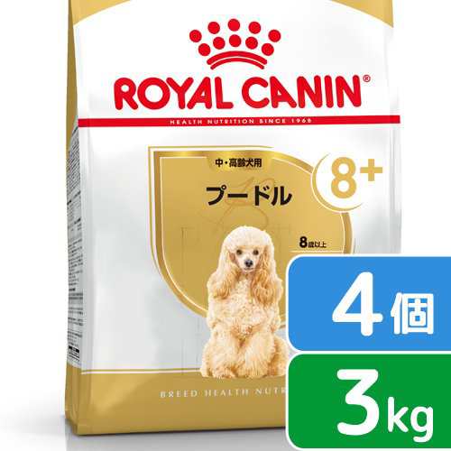 ロイヤルカナン 犬用 ドッグフード プードル 中・高齢犬用 ３ｋｇ×４袋 ...