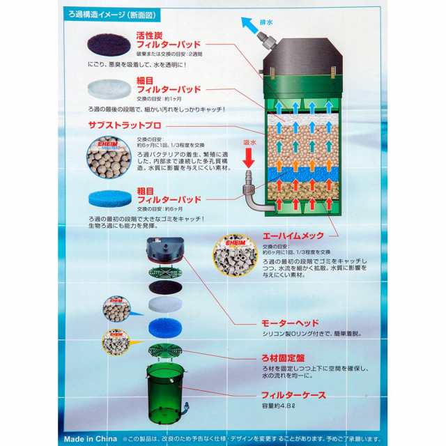 エーハイム クラシック２２１５ ろ材付きセット 外部フィルター定格電圧AC100V