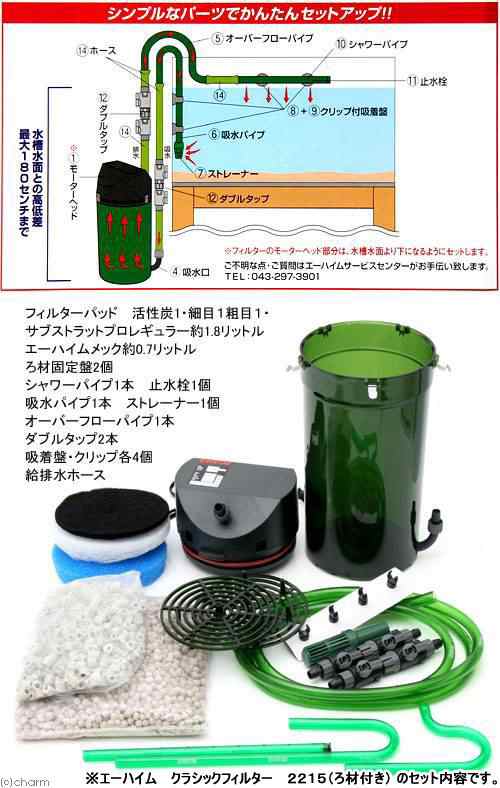 エーハイム 2215 外部フィルターセット（訳あり、おまけあり）ろ材は