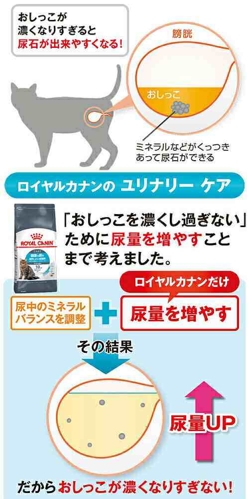 ロイヤルカナン 猫用 キャットフード 猫 ユリナリー ケア 健康な尿を維持したい成猫用 生後１２ヵ月齢以上 ２ｋｇ ジップ付（キの通販はau PAY  マーケット - チャーム