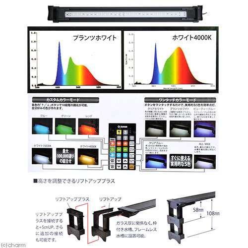 ゼンスイ マルチカラーＬＥＤ ６００ リモコン付き 水槽ライト