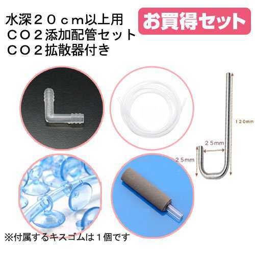 水深２０ｃｍ以上用ｃｏ２添加配管セット ｃｏ２拡散器付きの通販はau Pay マーケット チャーム