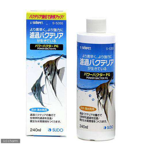 スドー パワーバクターｐｇ ２４０ｍｌ バクテリア 熱帯魚 観賞魚の通販はau Pay マーケット チャーム