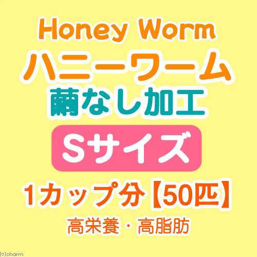 生餌 ハニーワーム 繭なし加工 ｓサイズ １カップ分 ５０匹 沖縄 離島不可 タイム便 航空便不可の通販はau Pay マーケット チャーム