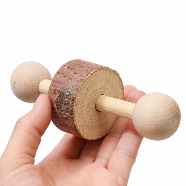 ひのき ハンドメイド かじり木 おもちゃ 材料 国産 - 5