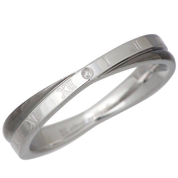 ホワイトクローバー white clover ステンレス バングル 金属アレルギー対応 ブレスレット ダイヤモンド メッセージ シルバー