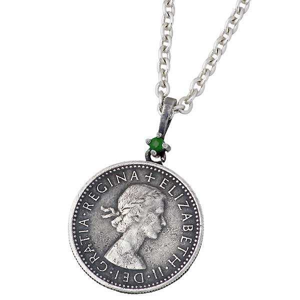 アクアシルバー AQUA SILVER シルバー ペンダントトップ メンズ レディース 誕生石 コイン エメラルド ASP237F004EMの通販は