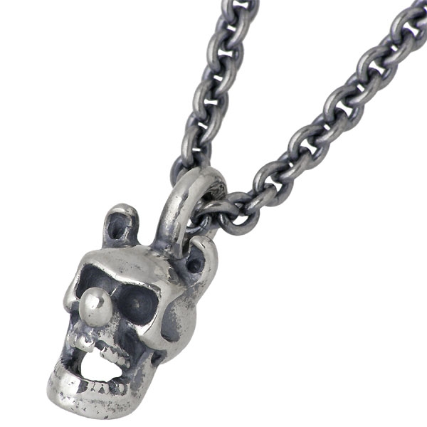 アイジェルナオム Ijeluna-homme ネックレス メンズ シルバー リアルースカル チェーン付き AT-023Nの通販は 11,242円