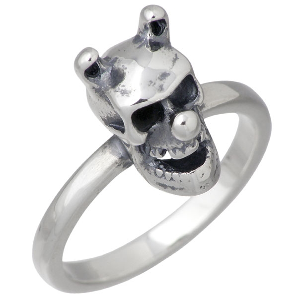 アイジェルナオム Ijeluna-homme リング 指輪 メンズ シルバー リアルースカル 1〜19号 AT-023Rの通販は 9,614円