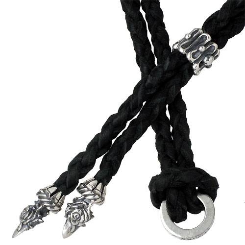 エフエーエル F.A.L FAL チョーカー メンズ レザー 三編み ローズチップ バラ FA-LC-0005の通販は