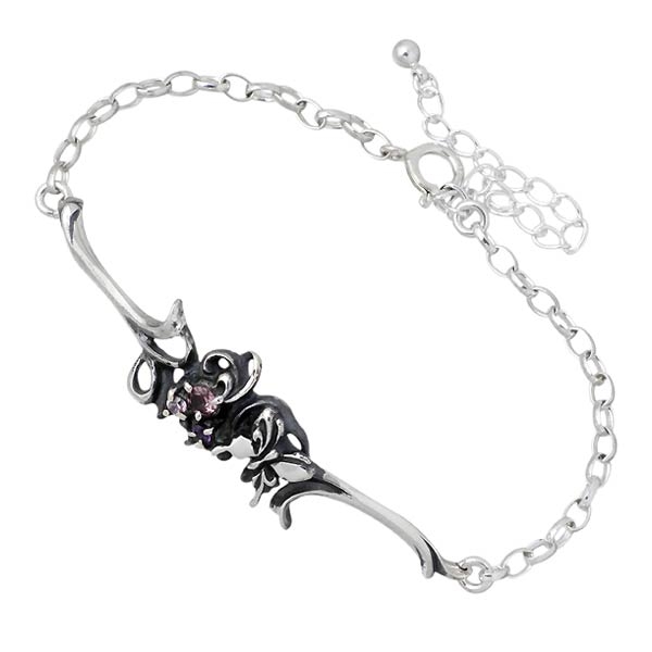 アゲハ Ageha FUNKOUTS ブレスレット レディース シルバー バタフライ ピンクトルマリンMサイズ蝶 ot FAB-069M-PTの通販は