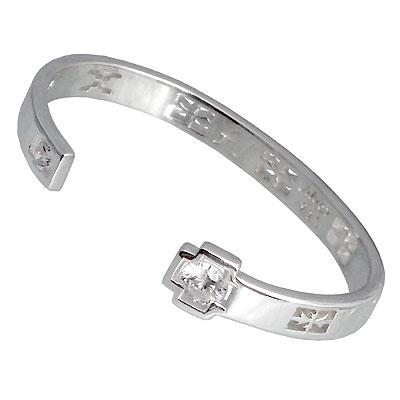 フリースタイル FREE STYLE バングル レディース シルバー ブレスレット クロスクロス キュービックジルコニア FSB-701-CZの通販は 16,060円