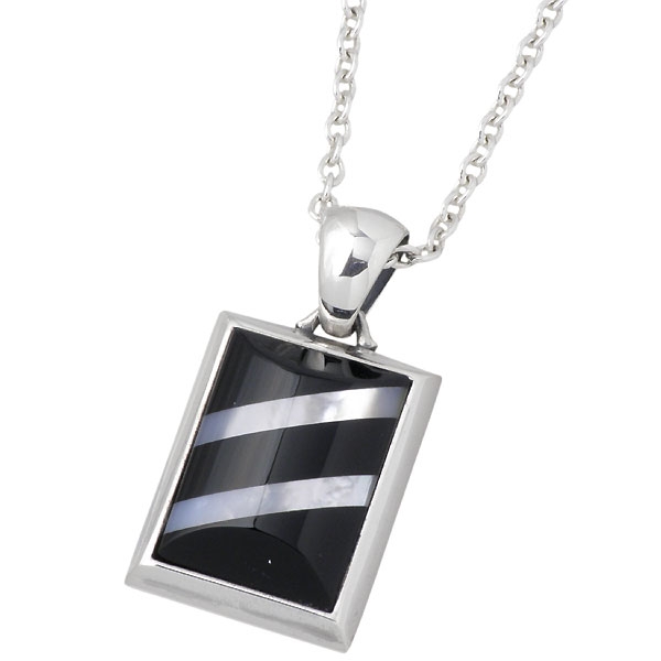 フリースタイル FREE STYLE ネックレス レディース メンズ シルバー オニキス ブラックシェルチェーン付き FSP-906ON-CL60の通販は 17,573円