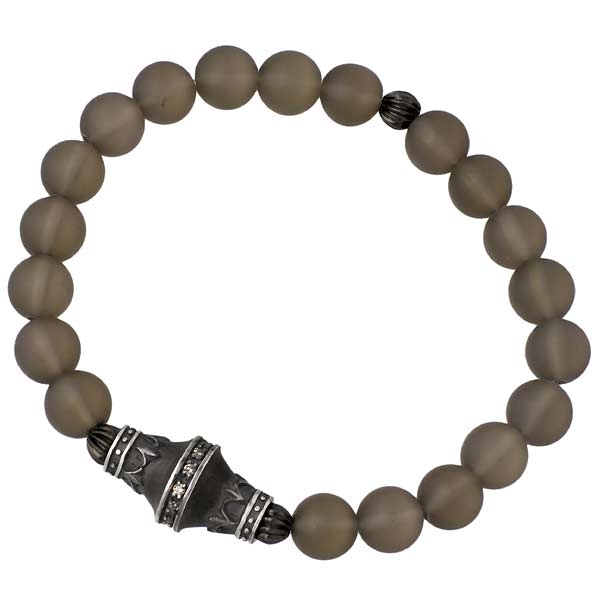 ケンブラッド KEN BLOOD シルバー ブレスレット メンズ レディース スモーキークオーツ KP-379SMの通販は