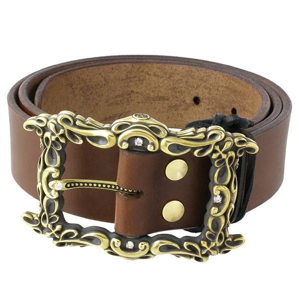 ケースミス K-SMITH ベルト メンズ シルバー 真鍮バックル&ベルトキュービック ot KSM-0106-BS