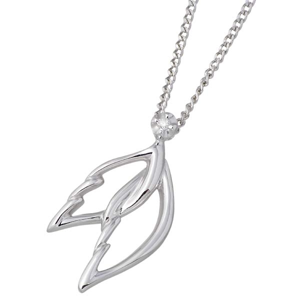 未来天使 ネックレス レディース シルバー 天使の羽ばたき ロジウム加工 ダイヤモンド MIP-1114DRMの通販は