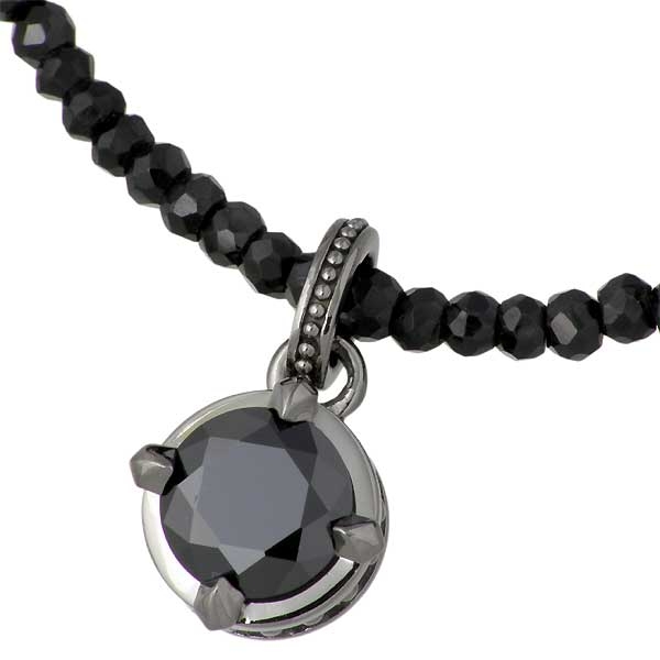 ロイヤルスタッグゼスト Royal stag Zest ネックレス メンズ シルバー ブラックキュービックブラックスピネル SN25-018の通販は