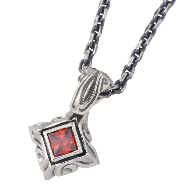 エムズコレクション M’s collection シルバー ペンダントトップ メンズ レディース レッドキュービック& X0201RCZ-TOP