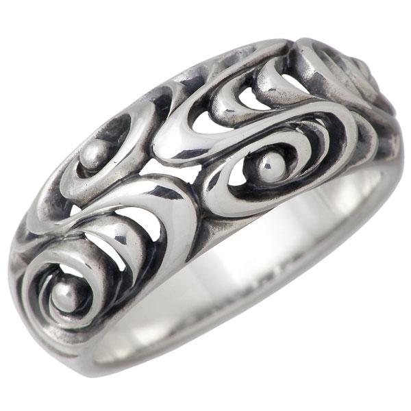 聖 HIJIRI 静かな鱗紋様のリング 指輪 シルバー リング 11〜30号 ブランド シルバー925 蛇 ヘビ スネーク 鱗 ウロコ 模様 柄 パターン 爬虫類 聖 HIJIRI 静かな鱗紋様のリング 指輪 シルバー リング 11〜30号 ブランド