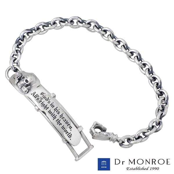 ドクターモンロー Dr MONROE シルバー ブレスレット メンズ スカル