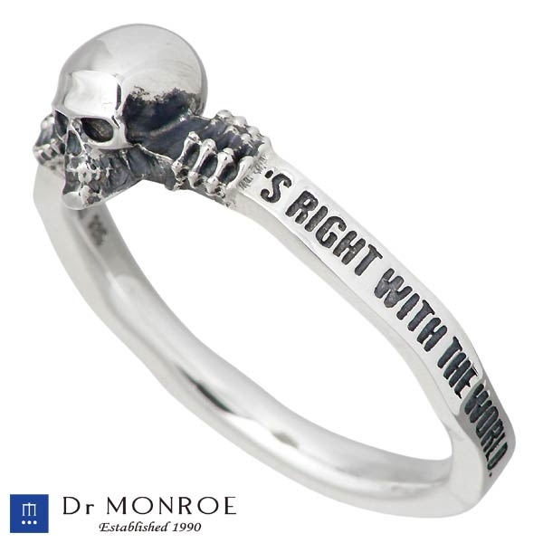 ドクターモンロー] メッセージスカル リング 13号～23号 (20号) メンズ