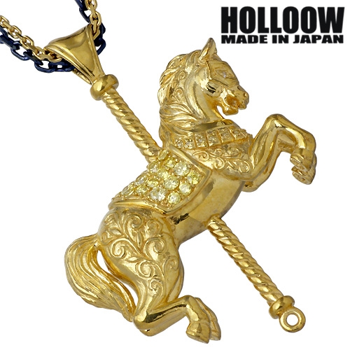 ホロウ HOLLOOW シルバー ネックレス メンズ メリーゴーランド キュービック ホース馬 KHP-154PGDの通販は ホロウ HOLLOOW シルバー ネックレス メンズ メリーゴーランド キュービック ホース馬 KHP-154PGDの通販は