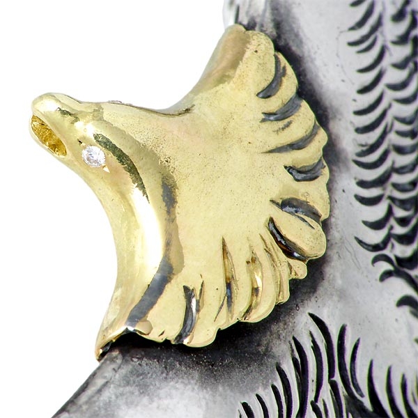 ディッキー&グランドマスター DICKY & GRANDMASTER ペンダントトップ メンズ レディース シルバー イーグル K18 ダイヤモンドアイ ディッキー DEL-01の通販は