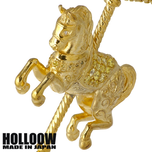 ホロウ HOLLOOW シルバー ネックレス メンズ メリーゴーランド キュービック ホース馬 KHP-154PGDの通販は ホロウ HOLLOOW シルバー ネックレス メンズ メリーゴーランド キュービック ホース馬 KHP-154PGDの通販は