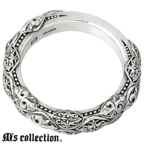 美品　［M's］エムズコレクション　シルバーリング21号 楽天市場】M's collection エムズコレクション THORN 六芒星 茨