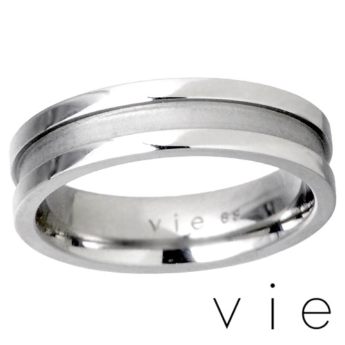 ヴィー vie ステンレス リング 指輪 金属アレルギー対応 ライン レディース メンズ 7〜21号 アレルギーフリー シンプル おしゃれ vie-R1001 刻印可能の通販は