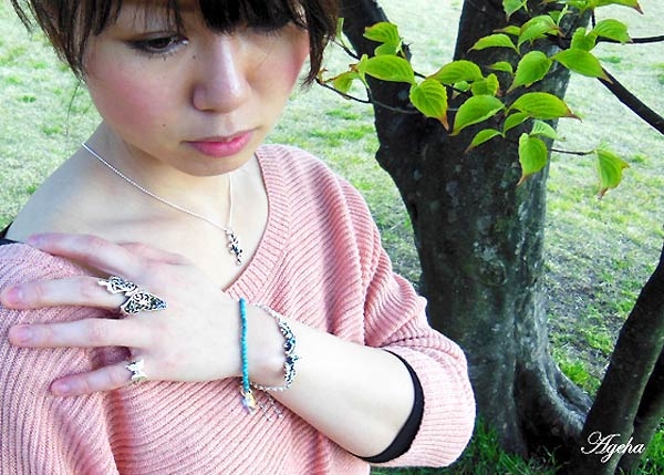 アゲハ Ageha FUNKOUTS リング 指輪 レディース シルバー バタフライアラベスク 13号ブルートパーズ 蝶 FAR-058BT-13