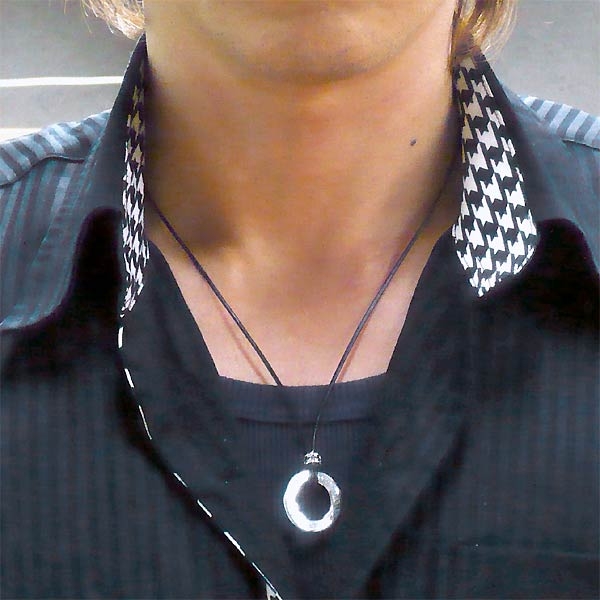 ドクターモンロー Dr MONROE シルバー ネックレス メンズ 革紐 キュービック プレゼント ギフト シンプル FC-248-SV 送料無料